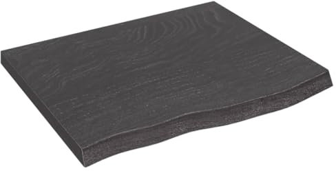 Schreibtischplatte Werkbankplatte DIY Stabile Bürotischplatte Tischplatte Werkbankplatte Echtholz-Furnier, Perfekt für höhenverstellbare Schreibtische, Dunkelgrau 60x50x(2-4) cm
