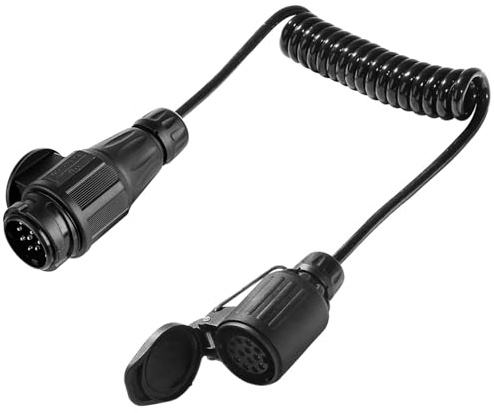 ETUKER Anhänger Verlängerungskabel 12v Kabel Max.1.8M Adapterkabel 13 poliger Stecker auf 13 poliger Anhänger Dose