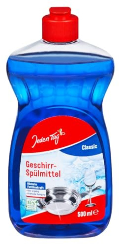 Jeden Tag Spülmittel Classic 500ml | Hohe Fettlösekraft für strahlend sauberes Geschirr, schonend zu Händen, ergiebige Formel für lange Nutzung, ideal für Küche und Haushalt (1er Pack)