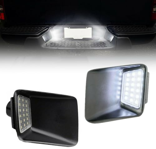 VANKUB LED License Plate Light for Colorado Canyon 2004-2012 Pickup Truck, Replace OEM# 20985454, 20985455 Led Rear Tag Lamp, 6000K White Lights, 2 PCS
