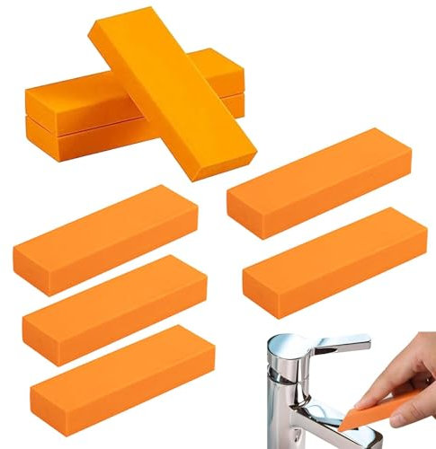 Quitamanchas de cal, removedor de óxido, kit de limpieza de acero inoxidable, borrador de cal flexible, removedor de cal ligero, accesorios de eliminación de cal para uso doméstico