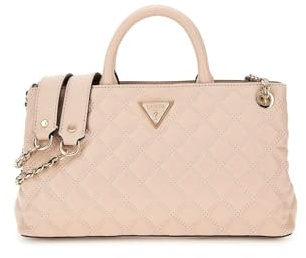 GUESS Handtasche Schultertasche Giully Girlfriend Shoulder Satchel Light Beige lachsfarben
