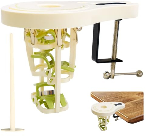 Pelapatate per asparagi, speciale pelapatate, con 6 lame di precisione, clip a spirale e pestello, pelapatate manuale non elettrico, bianco