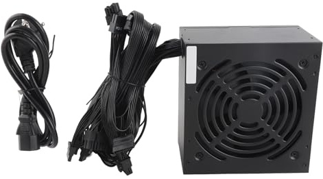 Fuente de alimentación de Gearwell, Unidad de alimentación de PC ATX de 500W con Conector de 24 Pines y Ventilador de 12 cm, Piezas de computadora de Escritorio Ajustables