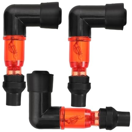 Amosfun 3pièces Buse De Bougie Clignotante Capuchon Allumage Pour Scooter Angle à Degrés Résistance Lumineuse Adapté Aux Et Vtt