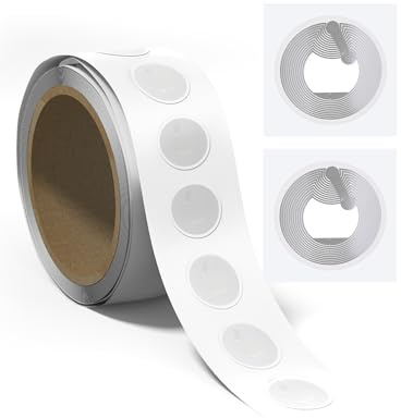 NFC Tags Sticker with NTAG213 Blank Chips NFC Stickers Adhesive Labels RFID Tags Rewritable Memory Compatible with NFC-Enabled Smartphones and Devices (Tag213-500PCS)