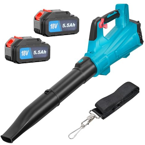 Akku Laubbläser,Kabellose Elektro Laubbläser,Leaf-Blower die Beseitigung von Laub/Autostaub/Schnee (Luftgeschwindigkeit 144km/h, Luftmenge 860m³/h,18000r/min)