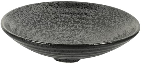 Hemobllo Pot de Fleurs en Céramique Japonerie Décoratif pour Intérieur et Jardin, Bol Moyen à Trois Pieds Finition Points Noirs, Pot Hydroponique Multifonction pour Plantation et Rangement