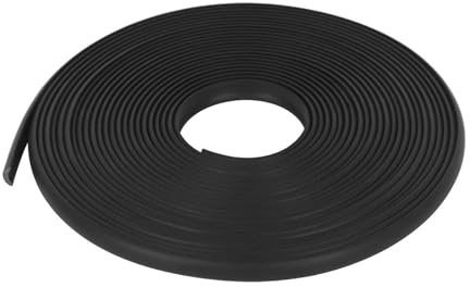 YCBTREE Caravan Awning Rail Protector, 10M Motorhome Rail Moulding Trim 12mm Wide PVC Weatherproof Flexible Channel Infill Strip Prevents Streaks for Motorhome RV Boat Camper Van (Black)