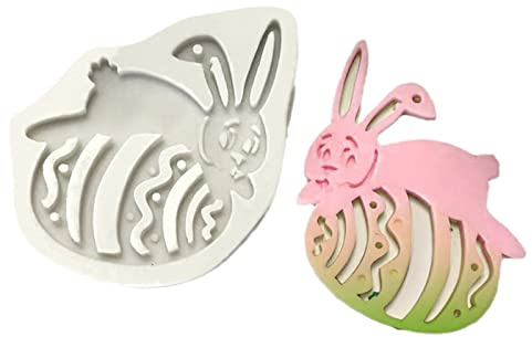 Stampo in silicone per coniglietto pasquale dolce stampo per uova in resina epossidica produzione di forniture ciotole di cioccolato stampo per uova di Pasqua stampo in silicone