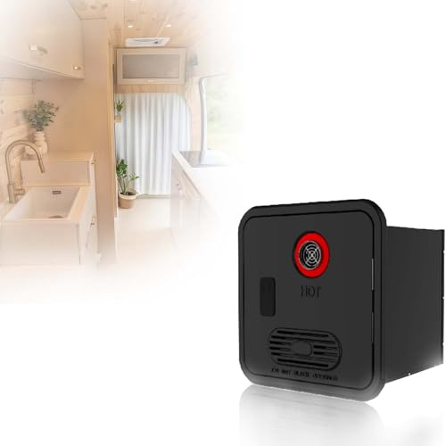 Scaldabagno Istantaneo Camper Certificato CSA, 55,000 BTU, Gas Propano Acqua Calda On Demand, DC 12V Con Telecomando E Porta Standard 15x15, Compatibile Con Tutti I Camper(Black)