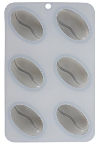 TIDTALEO Stampo in Silicone Alimentare per Mousse al Cioccolato a 6 Cavità Forma Chicchi di Caffè Piccolo Stampo per Dolci Fai da Te per Pasticceria e Cioccolatini Artigianali
