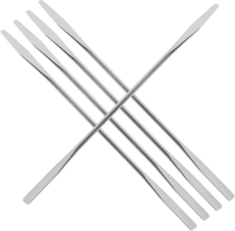 Lurrose 5 Espátulas para Maquillaje de Acero Inoxidable 15 Cm, Varillas Mezcladoras Cosméticas para Base de Maquillaje y Esmaltes, Herramienta Profesional para Salones y Uso Personal