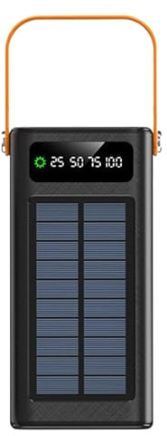 Banco Batteria Solare, Stazione Di Ricarica Rapida Da 120 W, Caricabatterie Portatile Da 50000 MAh Con Luce LED, Cavi Integrati, PC, 4 Uscite, 3 Ingressi For Telefoni, Tablet, Laptop
