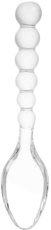 HEANUJJ Cucharas de Postre de Vidrio Transparentes, Cucharitas Pequeñas para Té y Café Espresso, Palitos para Remover, Utensilios Multiusos para Helados y Gelatinas, Diseño Seguro y Fácil