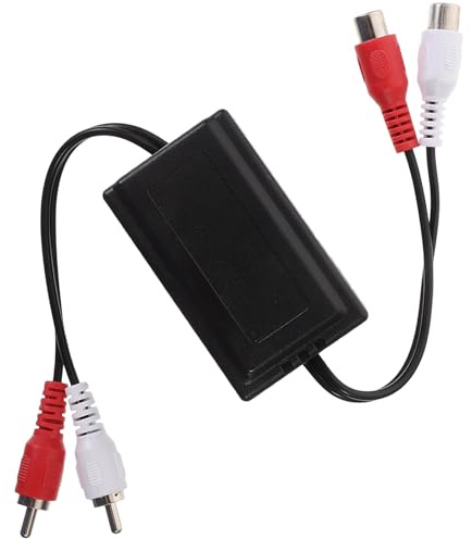 Filtre Audio Antiparasite Voiture Noir en Plastique et Alliage | Réduit les Interférences, Installation Simple, pour Équipement Audio Automobile