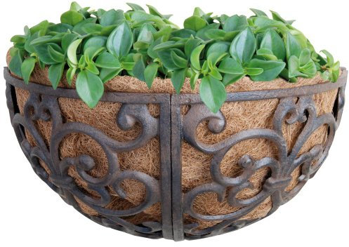 Esschert Design - Portavaso da Parete, in Ghisa, Diametro: Circa 35 cm