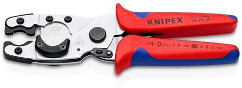 KNIPEX Rohrschneider für Verbund- und Schutzrohre verchromt mit Mehrkomponenten-Hüllen 210 mm, 90 25 20