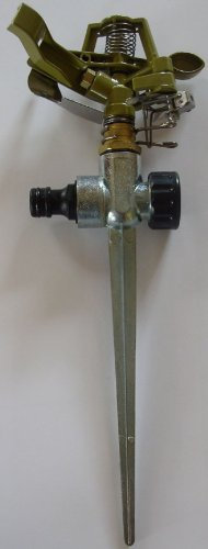 Markenlos Garten-Impulsregner für Kreisberegnung und Sektorenberegnung, Rasensprenger, Bewässerung, Sprinklersystem, Wassersprinkler, Regner