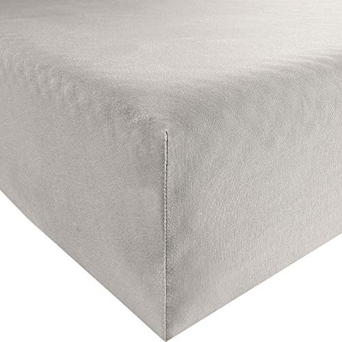 Formesse – Bella Donna Jersey. Edles Jersey-Spannbettlaken 180x190-200x220 cm - bis 30cm Höhe - 97% Baumwollzwirn, 3% Elastan, Aloe Vera und Arganöl/Spannbetttuch aus Deutschland - Grau | FORMESSE Farbe Grau; 180x190-200x220cm, bis 30cm; 97% Baumwollzwirn, 3% Elastan; Aloe vera&Arganöl, intensive Farben