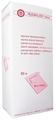 Rudavlies Steril – steriles Pflaster zur Wundversorgung 25 cm x 10 cm (50 Stück)