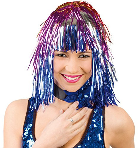 PARTY DISCOUNT SPARPACK! Perücke Lametta Disco, bunt 24 STK.
