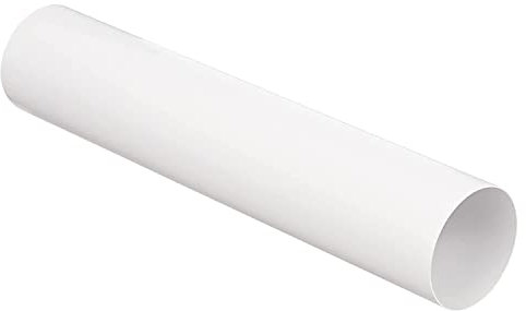 Lüftungsrohr Ø 125 mm Länge 1 m Meter aus Kunststoff Rundrohr Rundkanal Abluft-Rohr Abluftkanal Dunstabzug Kanal Ø 12,5 cm und 100 cm lang Rundrohrsystem
