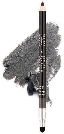 Radiant Professional Waterproof Eyeliner Pencil - Eyeliner Waterproof Smudge Proof for Woman - Long Lasting Under Eye Pencil for Smoky Eye - Soft Waterline Eye liner Smudger Tool, Pure Grey (02)