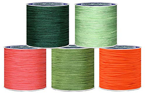 0,8 mm 45 m Nylonfaden Nylonschnur Gemischten farbigen Schnur für DIY Halskette Handwerk für perlen Schmuckherstellung Schnur Stretchfaden Draht Stoff String (Rot 1)