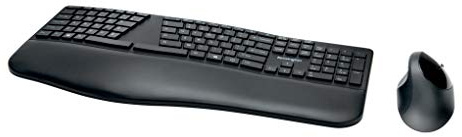 Kensington Set con Tastiera & Mouse Wireless Ergonomici ProFit Ergo, Tastiera Divisa con Layout Italiano, Mouse Ergo, Doppia Funzionalità, 2.4 GHz&Bluetooth, per Chrome OS, macOS e Windows K75406IT