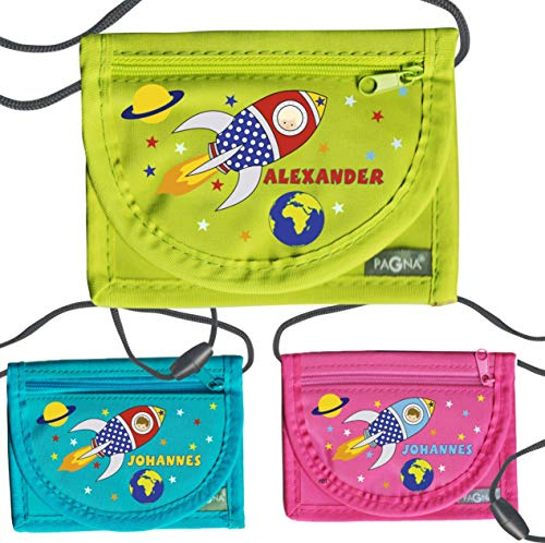 MissRompy Brustbeutel Rakete mit Name (837) Jungen