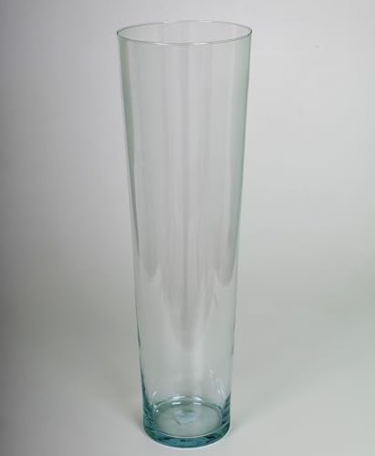 Stor cylindrisk klar glasvas 2 mm tjocklek för att dekorera bröllopsbord eller ceremoni skapa din elektriska ljusdekoration H.70 diameter 15 cm