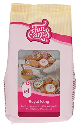 FunCakes Mix für Royal Icing, 450 g | Backmischung für festen Zuckerguss, Einfach zu verwenden, zum Dekorieren von Kuchen und Keksen, nur Wasser hinzufügen
