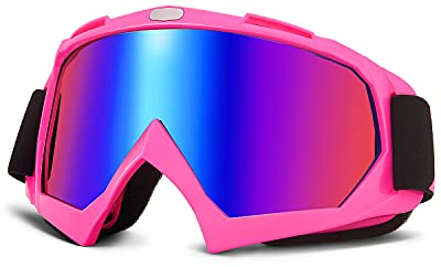 KEMIMOTO Dirt Bike & Motocross Goggles - ATV/UTV & Ski Goggles - Anti UV Protection