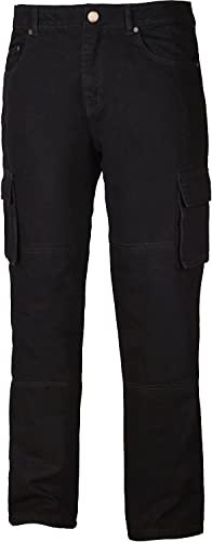 GREAT BIKERS GEAR - Mens Motorcycle Armour Cargo Trouser Motorbike Pants Jeans Protective Bike with Free CE Approved Protectors Black