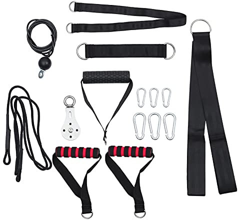 BESPORTBLE Fitness-zubehörset Mit DIY-seilzugsystem Für Armtraining Inklusive Stahlkarabinern Unterarm Und Handgelenktrainer Installieren Bedienen Für Ganzkörpertraining