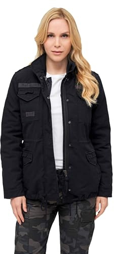 Brandit M65 GIANT FELDJACKA Dam ARMY VINTERJACKA Foder US PARKA Utomhusjacka, svart, L