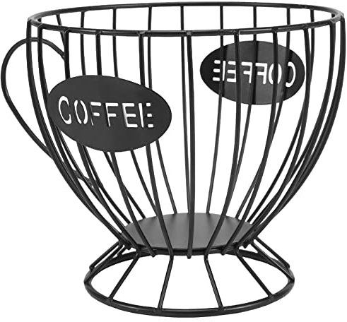 XIAOJUN Coffee Capsule Storage Basket Coffee Cup Basket Coffee Pod Organizer Holder Coffee Pod Holder Coffee Accessories (Black)