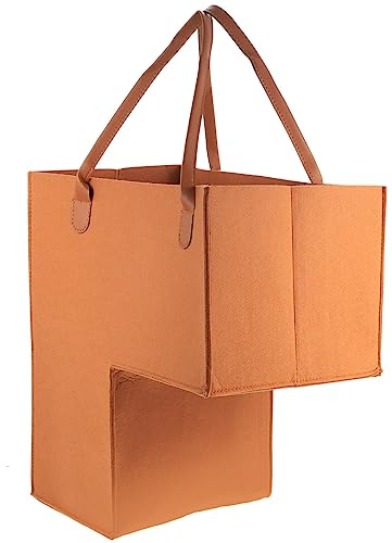 Storage Bag Large Collapsible Storage Bins Stair Organizer Felt Stair Basket Staircase Basket with Handle Dirty Clothes Organizer