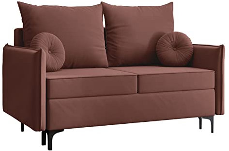 Mirjan24 Schlafsofa Cesechi Small mit Bettkasten und Schlaffunktion, 2 sitzer Schlafsofa, Couchgarnitur, Sofa mit Bettfunktion, Bettsofa, Schlafcouch, Couch mit Schlaffunktion (Manila 29)