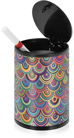 Regenbogenwaage Außenaschenbecher für Zigaretten für Terrasse mit Deckel geruchsdicht Edelstahl tragbar rauchfrei Butt Dosen Zigarette