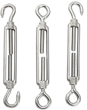 Spanndraht, Spannschlösser, 1Pcs M4 M5 M6 M8 M10 Adjust Chain Rigging Hooks & Eye Turnbuckle Wire Rope Tension(Size : M5, Color : Eye and Eye) (Color : Eye and Hook, Size : M10)
