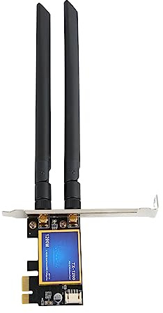 Tarjeta WiFi de Doble Banda 1200Mbps4.0 PCIE, Adaptador de Red Inalámbrica de Alta Velocidad con Antenas Externas para7 8 10
