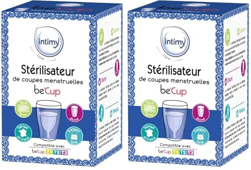 BE CUP - STERILISATEUR* COUPE MENSTRUELLE - stérilisateur coupe mensutruelle - confort et sécurité (Lot de 2)