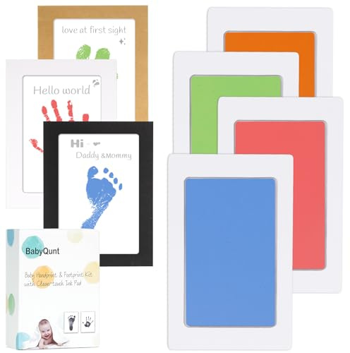 BabyQunt Inkless Baby Hand and Footprint Kit,Clean-Touch Ink Pads
