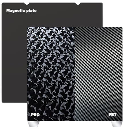 JUUPINE Diamond PEO + Druckplatte aus Kohlefaser-PET, magnetische Druckbettplattform aus Federstahl, 235 x 235 mm für Creality K1C, K1, Ender-3 S1, S1 Pro, V3KE, V3SE, Ender-3 V2, CR10-SE 3D-Drucker
