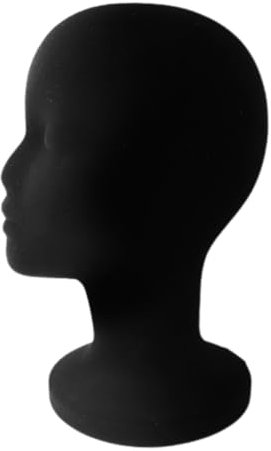 FOYTOKI Hut Display Rack Schaumstoffkopf Für Perücken Und Hüte Hutpräsentationsständer Verstellbarer Mannequin Kopf Schwarz Für Schaufenster Und Aufbewahrung
