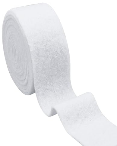 nbeads 4 Rollen Saumfließ Saumband, Hemming Tape Bügelband zum Aufbügeln Saumband zum Aufbügeln für DIY Kunsthandwerk Quilts Jelly Roll Teppiche Körbe, 3cm Breit, 1mm Dick