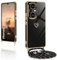 XCYYOO Funda para Honor 200 Pro con Cordón,Funda para Honor 200 Pro Cuerda Colgante Ajustable Collar Carcasa Correa Antigolpes TPU Suave Silicona Funda para Honor 200 Pro