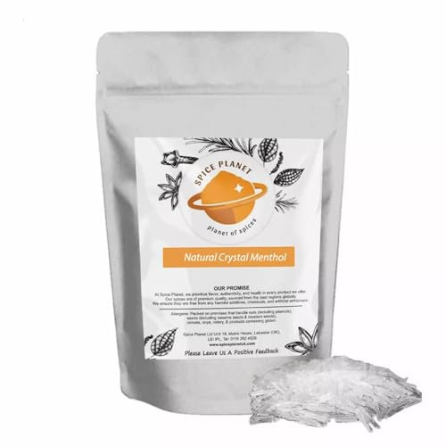 Spice Planet™ Natural Menthol Crystals Aromatherapy Congestion Blocked Nose Relief Cold Flu Premium Quality Free P&P (10 Grams)